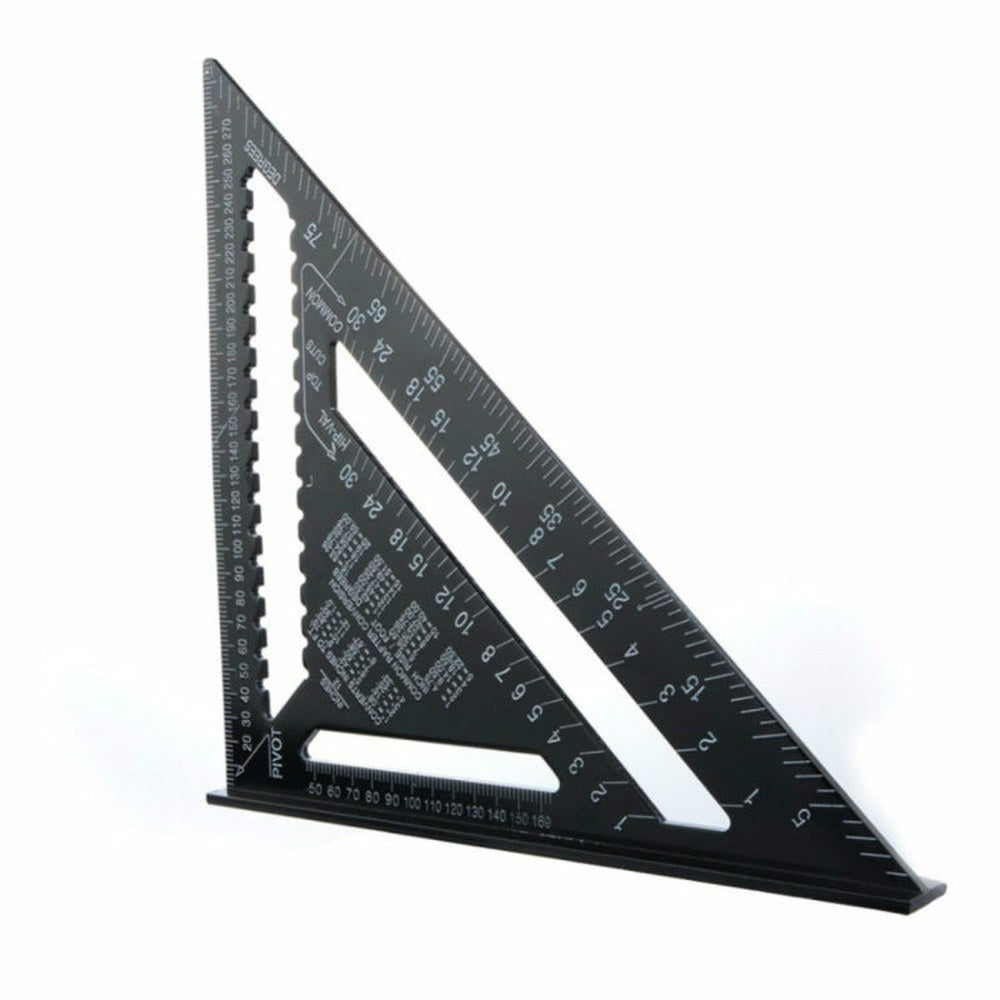 Angle Ruler Measuring Tool For Woodworking Square Layout Gauge, Angle Ruler 7 Inch Black Metric, Angle Ruler 12 Inch Black