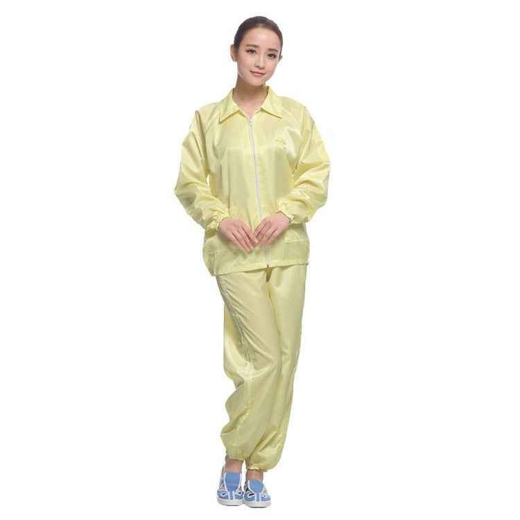 Anti Static Split Lapel Dustless Clothing Food Protection Stripe Clean Clothes, XXXXL, XXXXXL - laboratorydeal