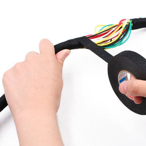 Automotive Wiring Harness Flannel Tape High Temperature Resistant And Waterproof Wire And Cable Insulation Tape, Size: 9mm x 15m, 9mm x 15m, 15mm x 15m, 19mm x 15m, 25mm x 15m, 32mm x 15m, 9mm x 25m, 15mm x 25m, 19mm x 25m, 25mm x 25m - laboratorydeal