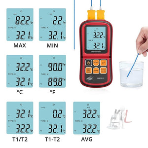 BENETECH GM1312 2.4 inch LCD Screen Thermocouple Thermometer Measure J,K,T,E,N and R Type, Measure Range: -50~300C