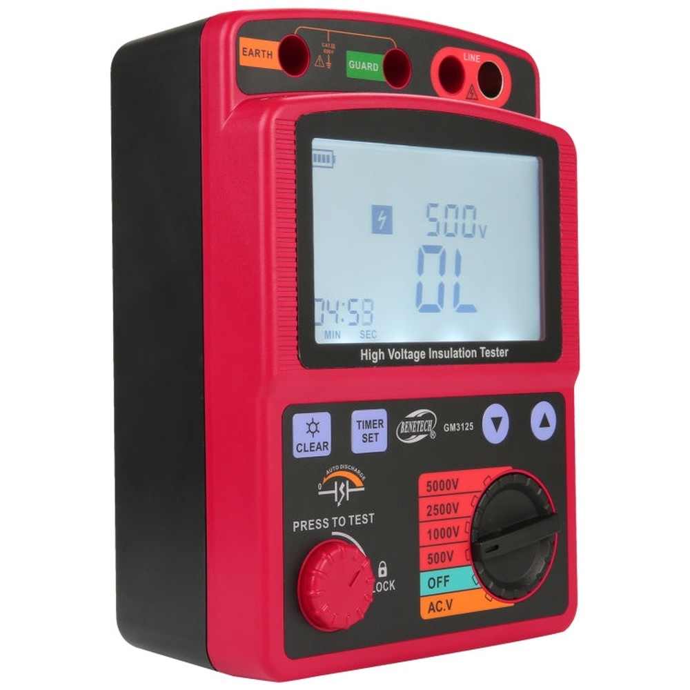 BENETECH GM3125 High Voltage Insulation Tester Resistance Tester, GM3125