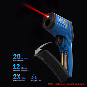 BENETECH GM321 Digital Non-Contact Infrared Thermometer, Battery Not Included, GM321