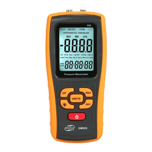 BENETECH GM505 Portable Pressure Gauge, Battery Not Included, GM505