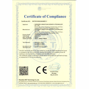 BENETECH GM510 LCD Display Pressure Manometer