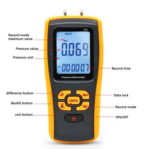 BENETECH GM511 LCD Display Pressure Manometer