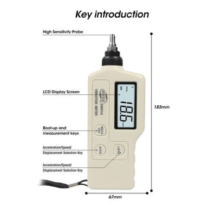 BENETECH GM63A Vibration Meter Digital Tester Vibrometer Analyzer Acceleration Velocity, BENETECH GM63A
