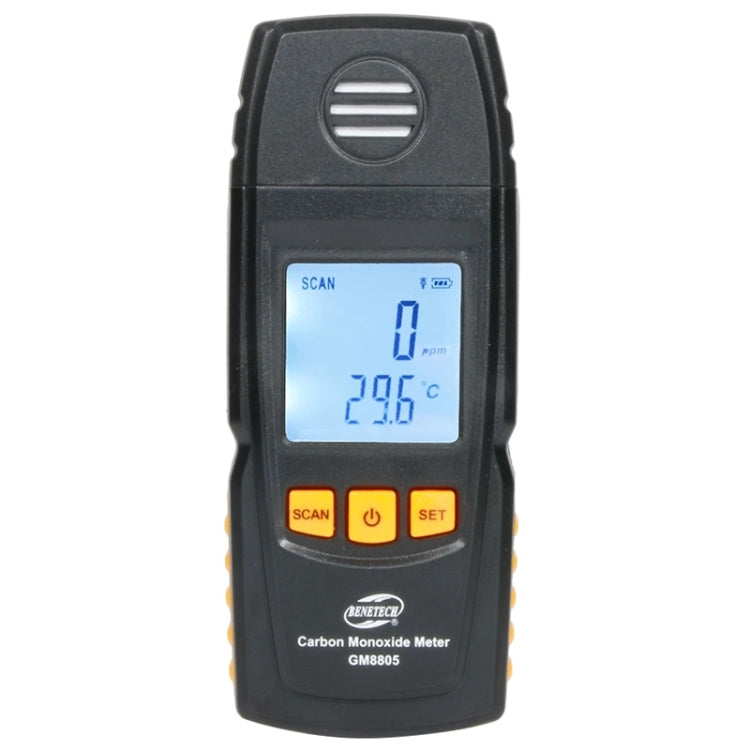 BENETECH GM8805 LCD Display Handheld Carbon Monoxide CO Monitor Detector Meter Tester, Measure Range: 0-1000ppm laboratorydeal