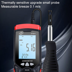 BENETECH GT8911 Handheld Digital LCD Hot Wire Anemometer, GT8911 Hot Wire Anemometer