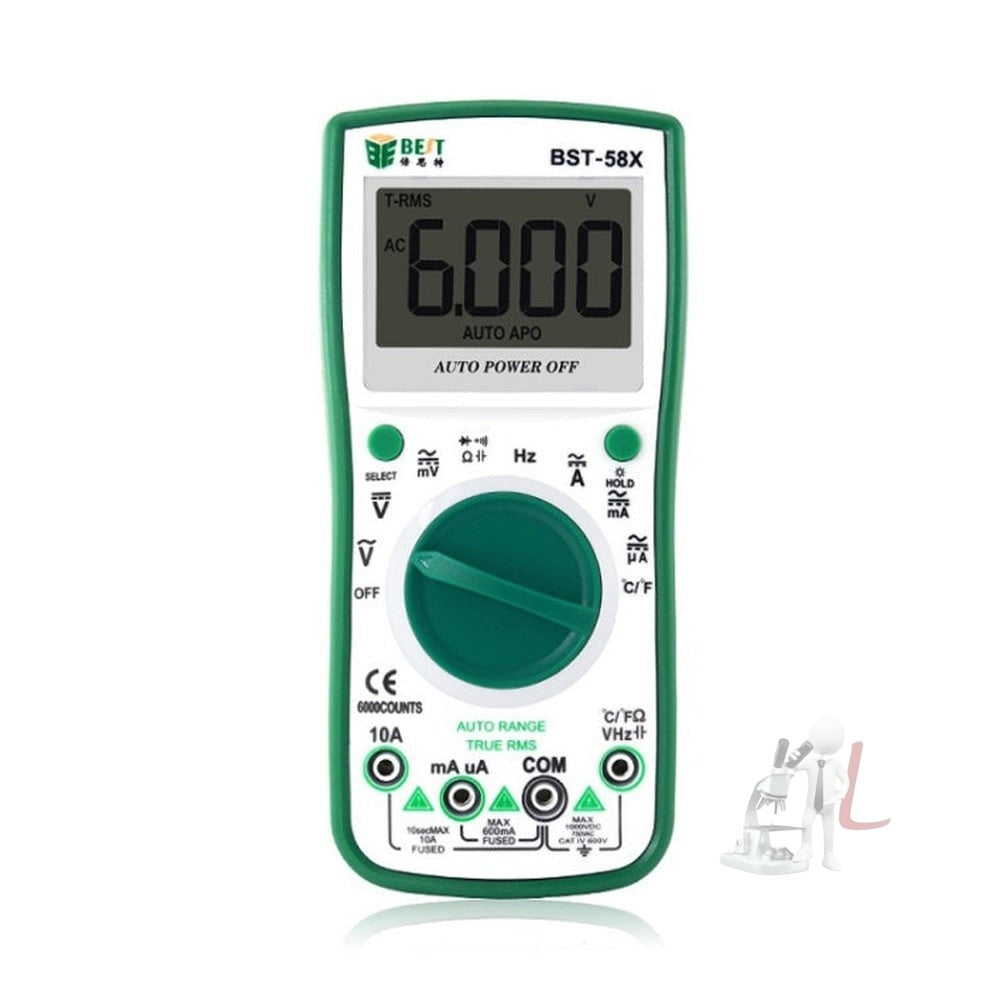 BEST BST-58X Multi-function Digital Multimeter Automatic Range Four Position Semi Backlight Display Intelligent Anti Burning