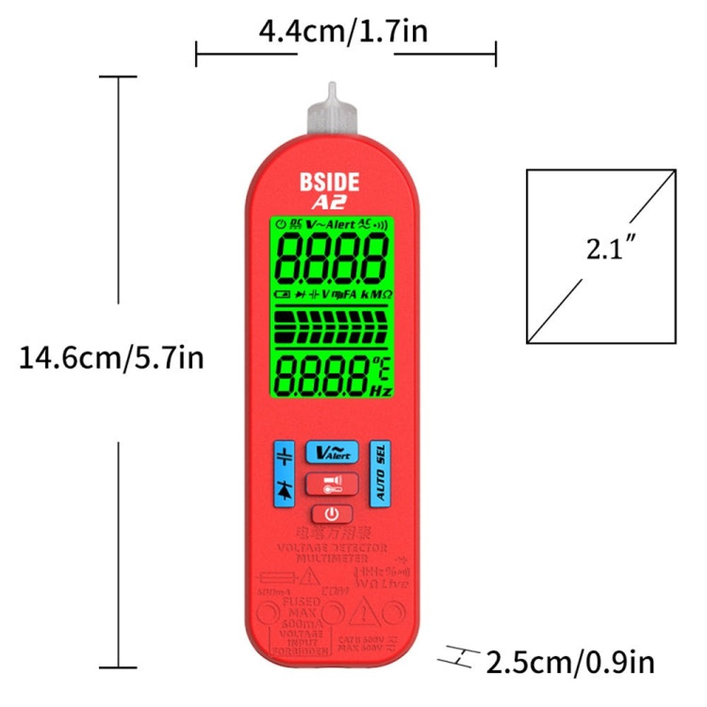 BSIDE A2 Charging Model Mini Digital Auto-Ranging Pencil Multimeter, BSIDE A2 With Tool Pack, BSIDE A2 Standard