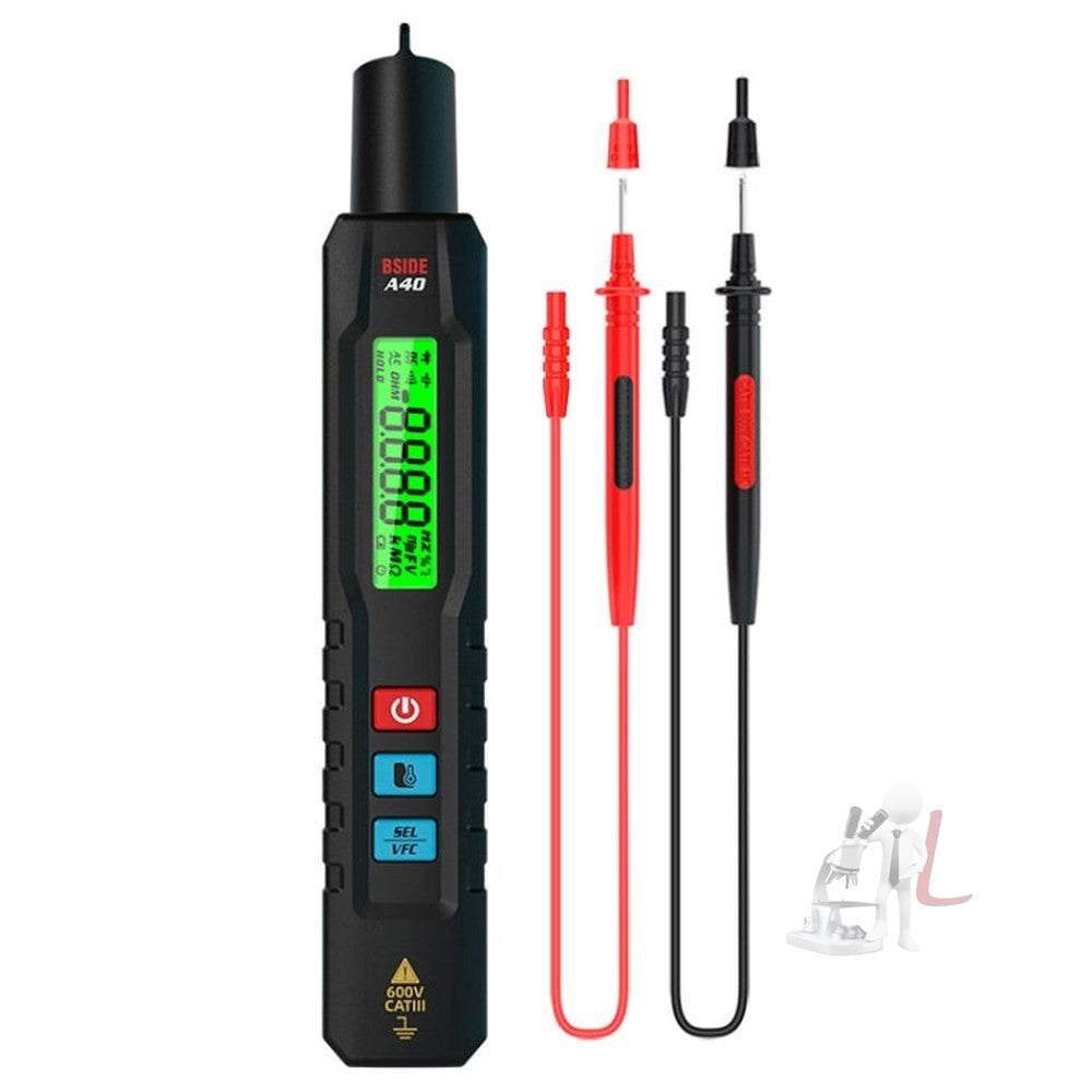 BSIDE A40 Infrared Thermometer Electric Pen Type Intelligent Multimeter VFC Inverter Voltage Tester, A40