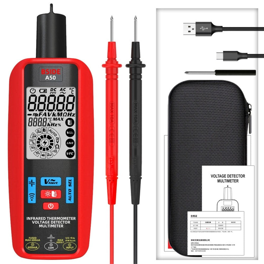 BSIDE A50 Infrared Temperature Test Digital Multimeter, A50