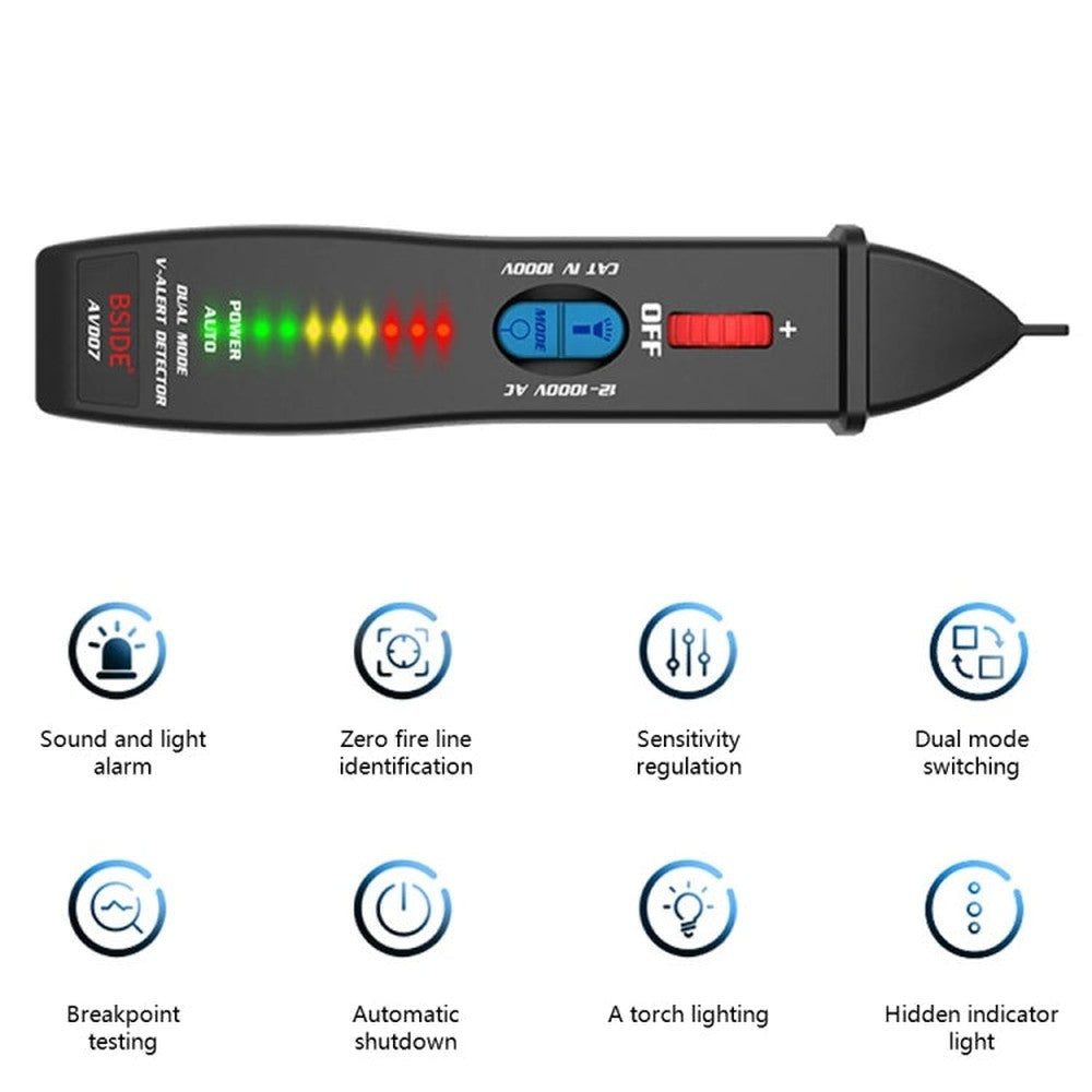 BSIDE AVD07 Smart Dual Mode Electric Pen Non-Contact Break-Point Sensing AC Voltage Tester, AVD07