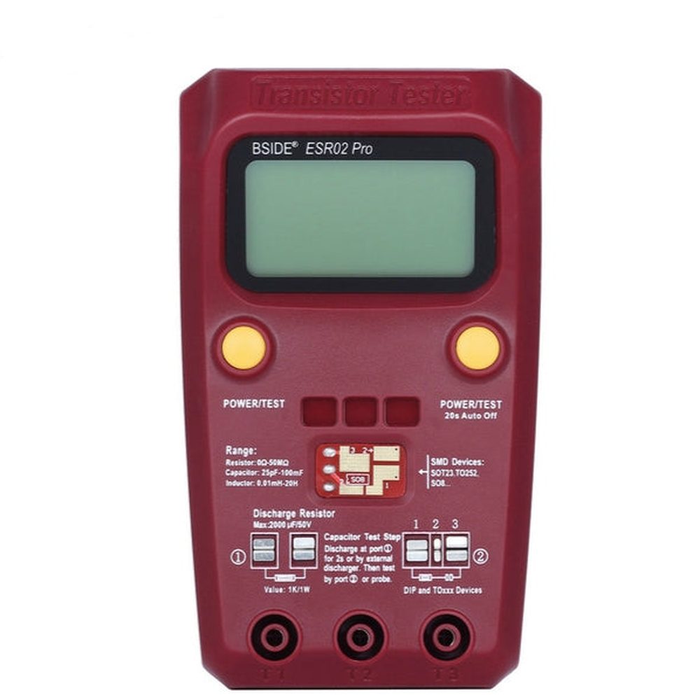 BSIDE ESR02 Pro Digital Transistor Test Table M328 Resistance Inductance Capacitance ESR Tester