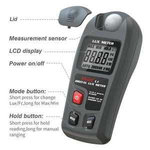 BSIDE L1 High Precision Digital Illuminance Meter Light Meter, L1