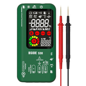 BSIDE S30 Smart Color Screen Infrared Temperature Measurement Multimeter, S30 (Green), S30 (Red), S30 (Black)