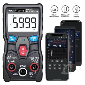 BSIDE ZT-5B Smart Bluetooth 6000 Words Automatic Range Digital Multimeter, ZT-5B