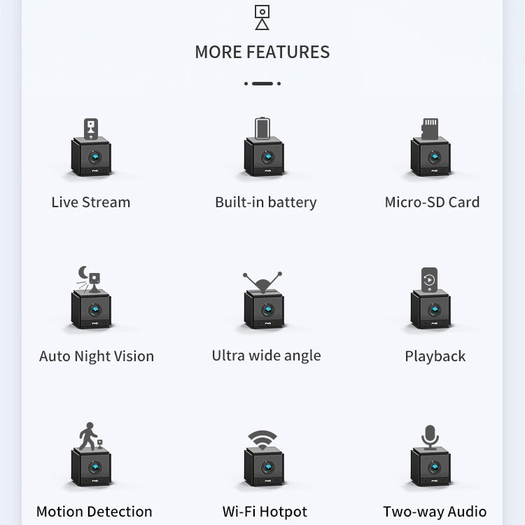 CAMSOY S20 1080P WiFi Wireless Network Action Camera Wide-angle Recorder with Mount, S20 (Black), S20 (White) laboratorydeal