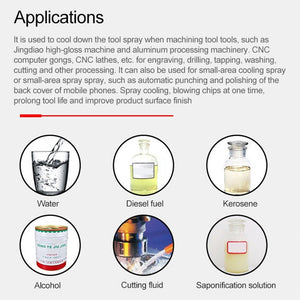 CNC Lathe Mist Coolant Lubrication Spray Engraving Machine Cooling Sprayer, Without Magnetic Base, With Magnetic Base