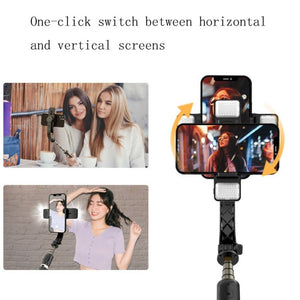 CYKE Q08D Handheld Dual Light Bluetooth Mobile Phone Selfie Stick, Dual Light Version - laboratorydeal