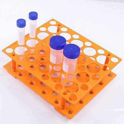 Laboratory Centrifuge Tube Rack, 15ml & 50ml Tubes, Detachable PP Construction, Orange