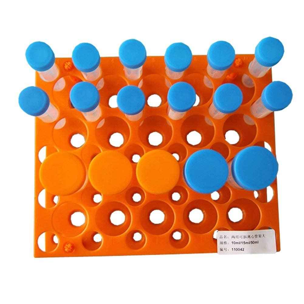 Labzee Big Size Detachable Centrifuge Tube Racks for 10ml,15ml,50ml, 50-Well Multi colour