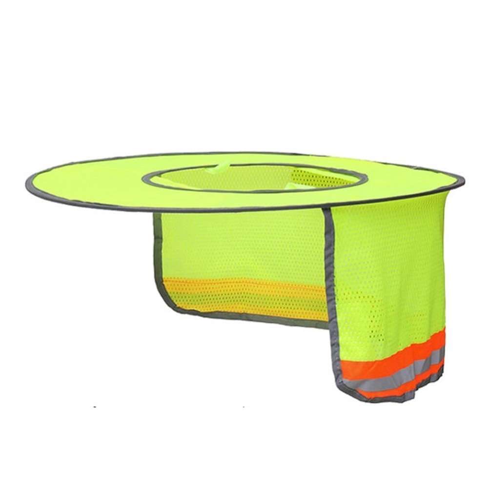 Construction Site Outdoor Construction Foldable Reflective Safety Sun Hat, One Size - laboratorydeal