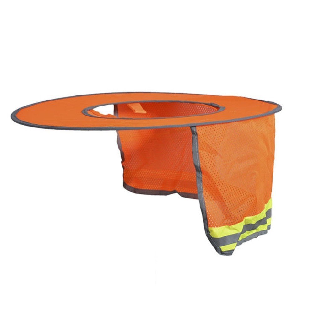 Construction Site Outdoor Construction Foldable Reflective Safety Sun Hat, One Size - laboratorydeal