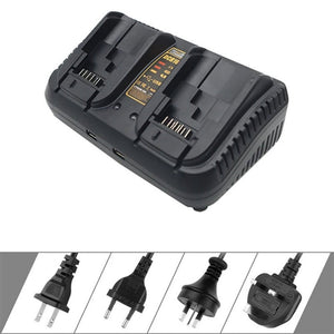 DCB102 For DeWalt 10.8V - 20V Lithium Battery Dual Charger, US, EU, UK, AU - laboratorydeal