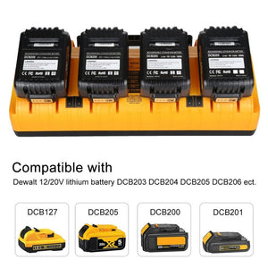 DCB104 Portable Fast Charger 12V - 20V Electric Tool Lithium Battery Charger, For Dewalt DCB127 / DCB200 / DCB205 / DCB206, US, EU, UK, AU - laboratorydeal