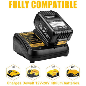 DCB118 For Dewalt 12V - 20V Electric Tool Battery Charger, US (Black), EU (Black), UK (Black), AU (Black), US (Yellow), EU (Yellow), UK (Yellow), AU (Yellow) - laboratorydeal