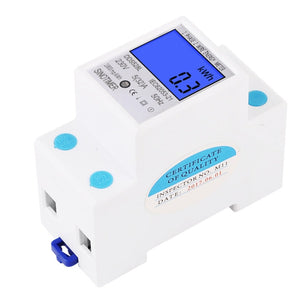 DDS528L Backlight Display Home Single-phase Rail Energy Meter 5-32A, 230V 50Hz Backlight Display, 110V 60Hz Backlight Display laboratorydeal
