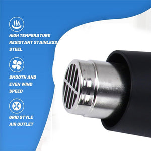 DINGGUAGUA 1800W Industrial Heavy Duty Professional Adjustable Temperature Heat Air Gun Tool, 50 to 650 Degrees US Plug