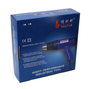 DINGGUAGUA 1800W Industrial Heavy Duty Professional Adjustable Temperature from 50 Degrees Celsius to 650 Degrees Celsius Heat Air Gun Tool with Temperature Display, Temperature Display 50 to 650 Degrees