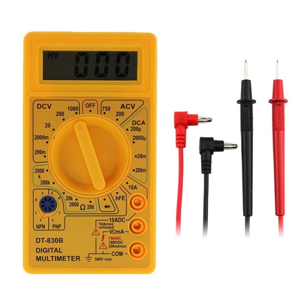 DT - 830B Handheld Digital Multimeter Ammeter Voltmeter Digital Display Universal Tester Meter - laboratorydeal