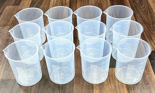 DT Science House Laboratory Beaker, 500ml, Plastic (Polylab) pack of 12