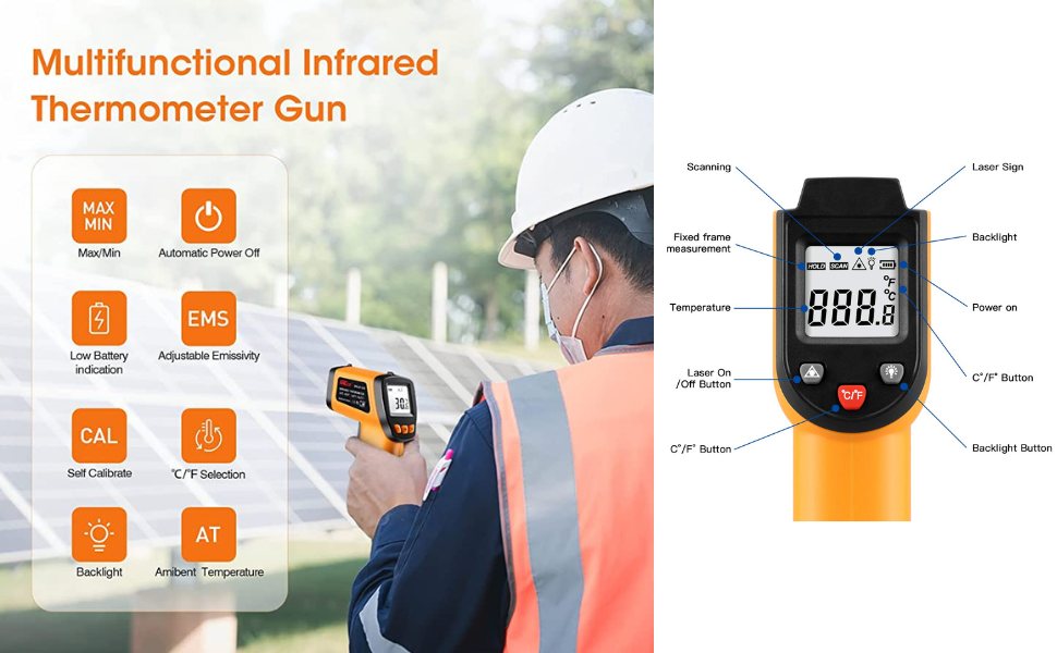 Digital Infrared Gun Thermometer - Laboratorydeal