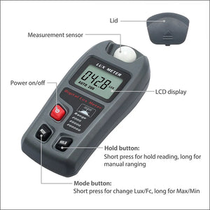 Digital Lux Light Meter for Accurate Light Measurement - Laboratorydeal