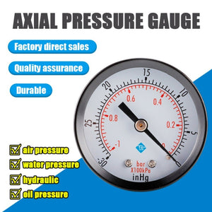Double Scale Vacuum Mini Shockproof Pressure Gauge, Pressure Gauge - laboratorydeal