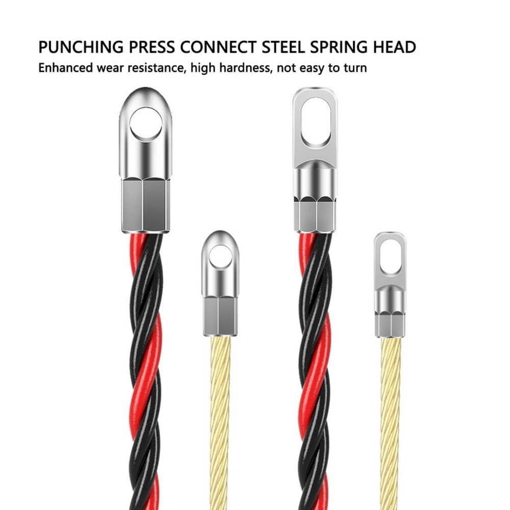 Dual Color Pipe Threading Puller Electrician Manual Threader, 5m Flat Head, 10m Flat Head, 15m Flat Head, 20m Flat Head, 25m Flat Head, 30m Flat Head, 5m Round Head, 10m Round Head, 15m Round Head, 20m Round Head, 25m Round Head, 30m Round Head - laboratorydeal