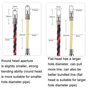Dual Color Pipe Threading Puller Electrician Manual Threader, 5m Flat Head, 10m Flat Head, 15m Flat Head, 20m Flat Head, 25m Flat Head, 30m Flat Head, 5m Round Head, 10m Round Head, 15m Round Head, 20m Round Head, 25m Round Head, 30m Round Head - laboratorydeal