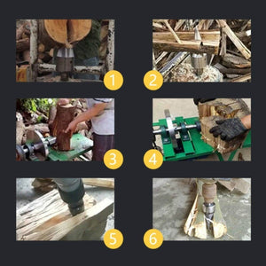 Dual - Purpose Firewood Splitting Tool, Hexagon Shank Electric Hammer Drill - laboratorydeal