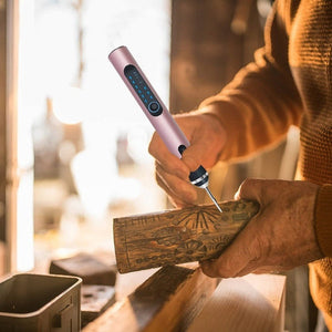 E108 59pcs/set Wireless Portable USB Rechargeable Mini Electric Drill Pen, Silver, Rose Gold - laboratorydeal