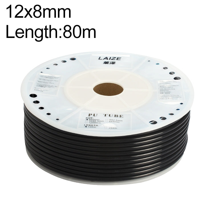 LAIZE Pneumatic Compressor Air Flexible PU Tube, 12x8mm, 80m, 12x8mm, 88m, 12x8mm, 100m, 14x10mm, 100m, 16x12mm, 100m