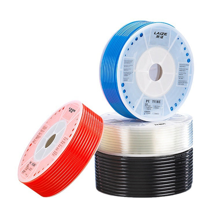 LAIZE Pneumatic Compressor Air Flexible PU Tube, 12x8mm, 80m, 12x8mm, 88m, 12x8mm, 100m, 14x10mm, 100m, 16x12mm, 100m