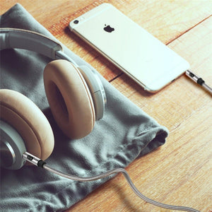 EMK 3.5mm Male to Male Gold - plated Plug Cotton Braided Audio Cable for Speaker / Notebooks / Headphone, Length: 1m, EMK - laboratorydeal