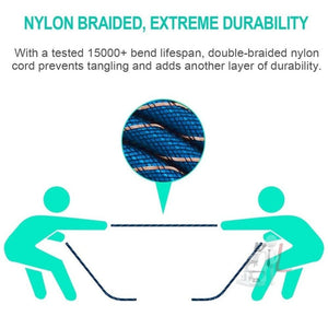 EMK 3.5mm Male to Male Grid Nylon Braided Audio Cable for Speaker / Notebooks / Headphone, Length: 0.5m - laboratorydeal