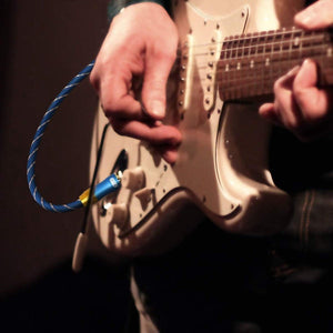 EMK 6.35mm Male to Male 3 Section Gold - plated Plug Grid Nylon Braided Audio Cable for Speaker Amplifier Mixer, Length: 1.5m - laboratorydeal