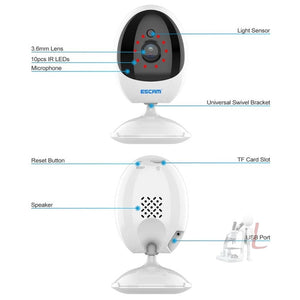 ESCAM QF006 3MP 1296P HD Indoor Wireless PTZ IP Camera IR Night Vision AI Humanoid Detection Home Security CCTV Monitor, AU Plug, UK Plug, EU Plug, US Plug