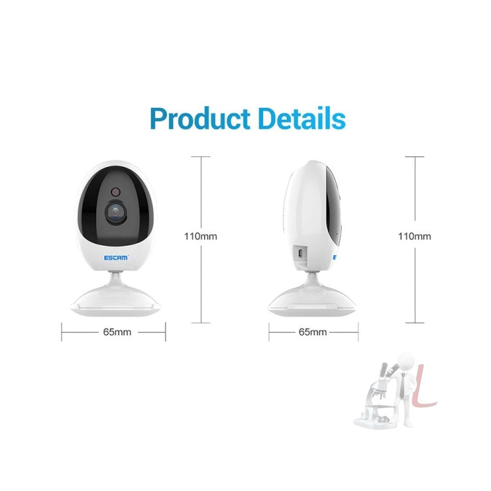 ESCAM QF006 3MP 1296P HD Indoor Wireless PTZ IP Camera IR Night Vision AI Humanoid Detection Home Security CCTV Monitor, AU Plug, UK Plug, EU Plug, US Plug